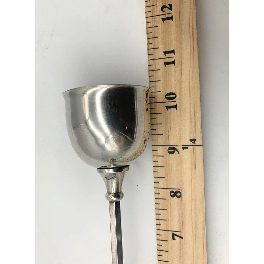 WA Italy Candlestick 10.5 Inch Silver Silverplate‎ Tall Slender Stem Tulip Cup